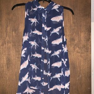 American Eagle Button-Up Tank Top